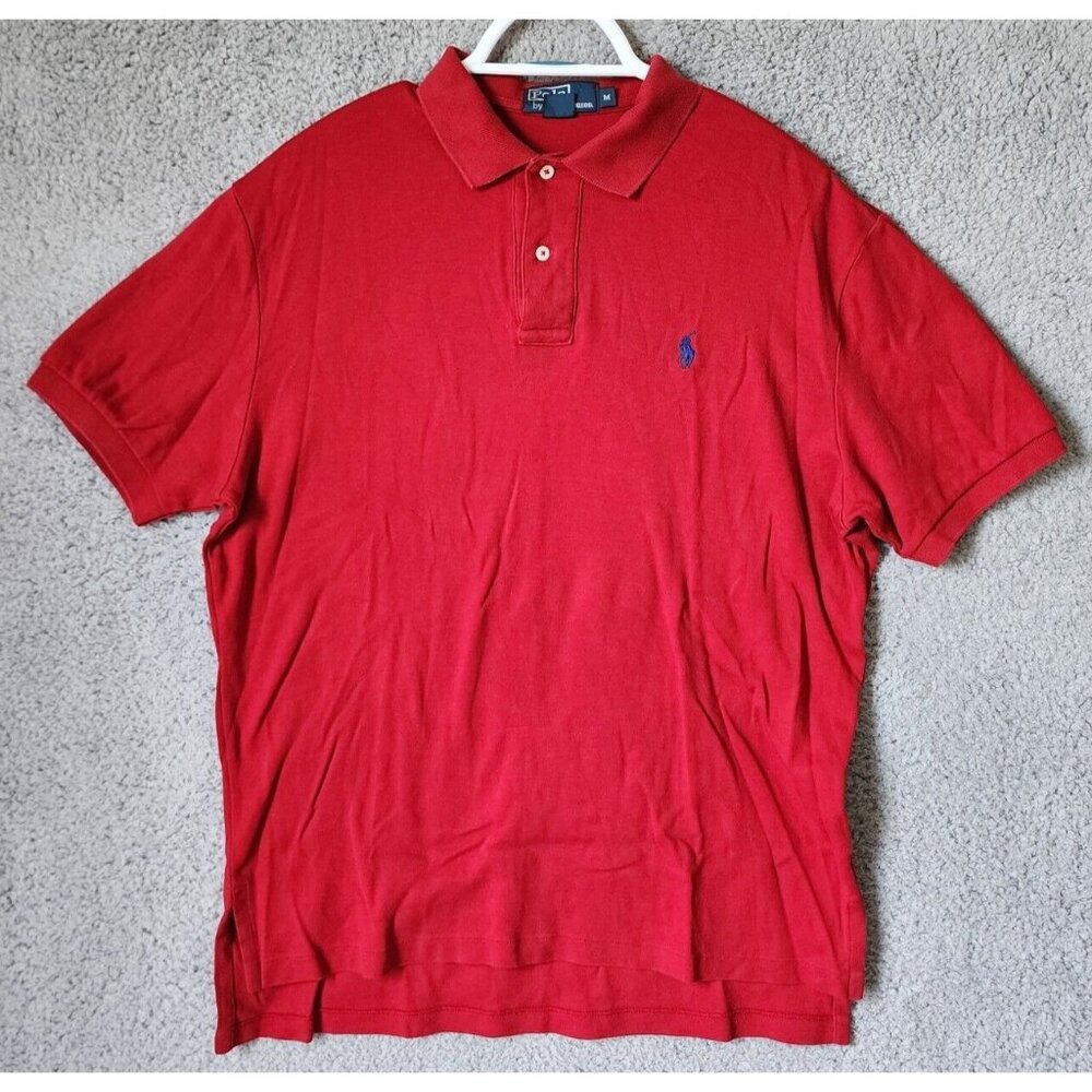 Polo by Ralph Lauren Classic Red Short Sleeve Polo Shirt Size Medium 100% Cotton